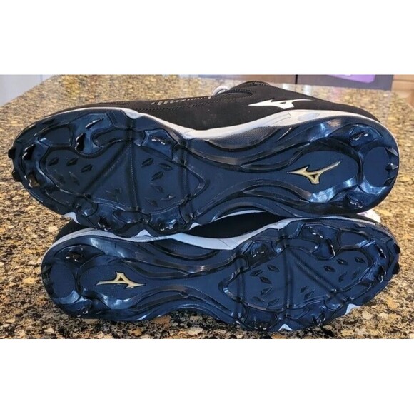 Mizuno Men’s 9-Spike Advanced Mizuno Pro Elite Baseball Cleats Black - Size 15 - Picture 7 of 14